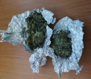 marihuana w folii aluminiowej