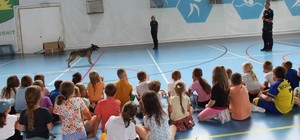 policjanci na półkoloniach
