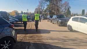 policjanci podczas akcji &quot;ZNICZ 2025&quot; w powiecie nowodworskim