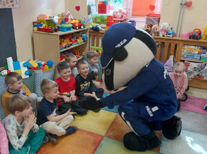 Policyjny borsuk w leoncińskim przedszkolu
