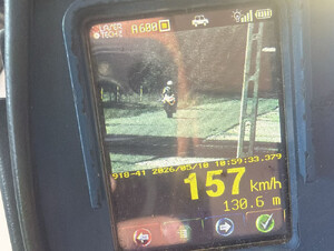 Motocyklem 157 km/h w obszarze zabudowanym