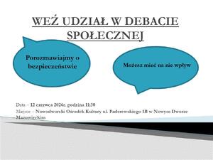 ZAPRASZAMY NA MIESZKAŃCÓW GMINY CZOSNÓW NA DEBATĘ SPOŁECZNĄ EWALUACYJNĄ