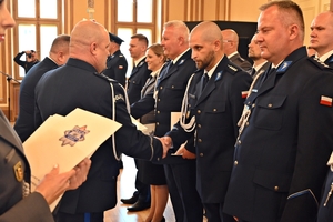 Uroczyste obchody Święta Policji w Komendzie Powiatowej Policji w Nowym Dworze Mazowieckim