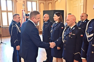 Uroczyste obchody Święta Policji w Komendzie Powiatowej Policji w Nowym Dworze Mazowieckim